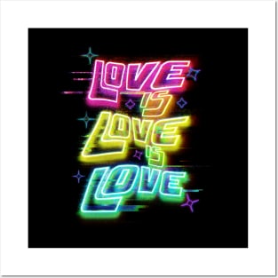 Love is love - futuristic design Posters and Art